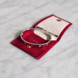 Pulseira Cartier Love Clássico 4 Diamantes Em Ouro Branco