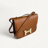 Bolsa Hermès Constance 18 Epsom Gold com Ferragens Gold
