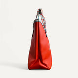 Bolsa Pucci Tote Bag em Couro Laranja e Detalhes em Estampa