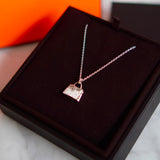 Colar Hermès Kelly em Ouro Branco 18k com Diamantes