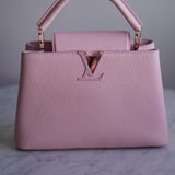 Bolsa Louis Vuitton Capucines Couro Rose