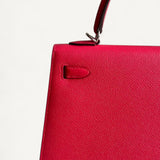 Bolsa Hermès Kelly Sellier 25 Rose Extrême com Ferragens Palladium