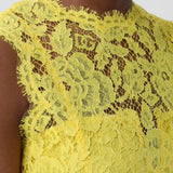 Blusa Dolce & Gabbana Renda Floral Amarela