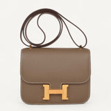 Bolsa Hermès Constance 18 Epsom Etoupe com Ferragens Gold