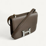 Bolsa Hermès Constance 22 Epsom Etoupe com Ferragens Palladium