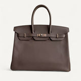 Bolsa Hermès Birkin 35 Epsom Gris com Ferragens Palladium