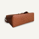 Bolsa Loro Piana Extra L27 Ostrich Sand Haze com Ferragens Douradas
