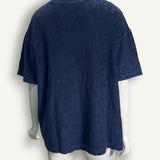 Camiseta Christian Dior Oblique Azul Brocada