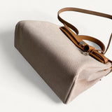 Bolsa Hermès Herbag 31 Ecru Viking Criss Toile com Ferragens Palladium