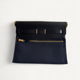 Bolsa Hermès Mini Herbag Noir com Ferragens Gold