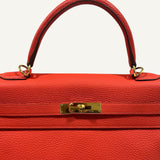 Bolsa Hermès Kelly 35 Capucine com Ferragens Gold