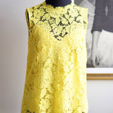 Blusa Dolce & Gabbana Renda Floral Amarela
