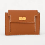 Carteira Hermès Epsom Kelly Pocket Compact Wallet Gold