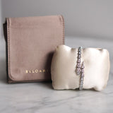 Pulseira Bvlgari Serpenti Viper Ouro Branco 18K Cravejada com Pavê de Diamantes 2.8CT