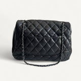 Bolsa Chanel Timeless Double Flap Maxi com Ferragens Prata