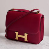 Bolsa Hermès Constance 24 Epsom Rouge com Ferragens Gold