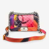 Bolsa Chanel Lambskin Quilted Small Flower Power Boy Flap Multicolor