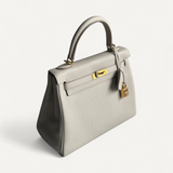 Bolsa Hermès Kelly 25 Togo Craie com Ferragens Gold