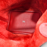 Bolsa Hermès Picotin 18 Rouge Casaque Ferragem Palladium