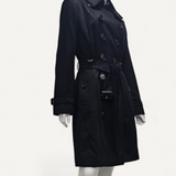 Trench Coat Burberry Preto em Lã