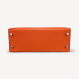 Bolsa Hermès Kelly 25 Sellier Epsom Orange Feu com Ferragem Palladium