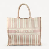 Bolsa Christian Dior Book Tote Rosa e Areia