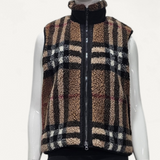 Colete Burberry Xadrez em Lã
