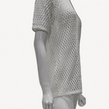 Blusa Burberry Tela Vazada Branca