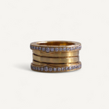 Anel Bvlgari B.zero1 Ouro Amarelo com Diamantes