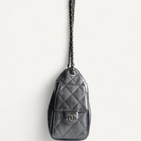 Bolsa Chanel 25 Mini Prata com Ferragens Prateadas