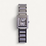 Relógio Cartier Tank Française Médio em Aço com Diamantes