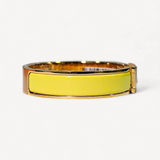 Pulseira Amarela Clic Hermès Com Ouro Amarelo