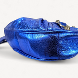 Bolsa Balenciaga Le Cagole Small Azul Metalizado