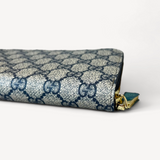 Carteira Gucci em Couro Monograma Azul