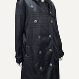 Trench Coat Burberry Preto Xadrez
