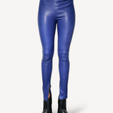 Calça Balenciaga Couro Azul