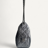 Bolsa Chanel 25 Mini Prata com Ferragens Prateadas