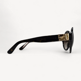 Óculos Dolce Gabbana Preto DG Detalhe Dourado e Lente Oval