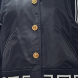 Jaqueta Versace Preta com Logo e Estampa