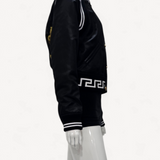 Jaqueta Versace Preta com Logo e Estampa