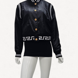 Jaqueta Versace Preta com Logo e Estampa