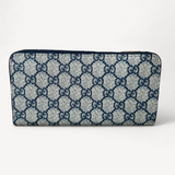 Carteira Gucci em Couro Monograma Azul