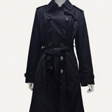 Trench Coat Burberry Preto em Lã