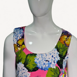 Vestido Dolce & Gabbana com Estampa Hortência Azul e Pink