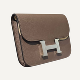 Carteira Hermés Constance Wallet Slim Étoupe