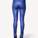 Calça Balenciaga Couro Azul