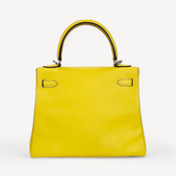 Bolsa Hermès Kelly 25 Amarela Ferragem Palladium