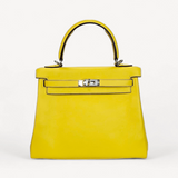 Bolsa Hermès Kelly 25 Amarela Ferragem Palladium