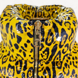 Jaqueta Puffer Dolce & Gabbana Leopardo Amarela