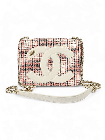 Bolsa Chanel Tweed Flap Colorida